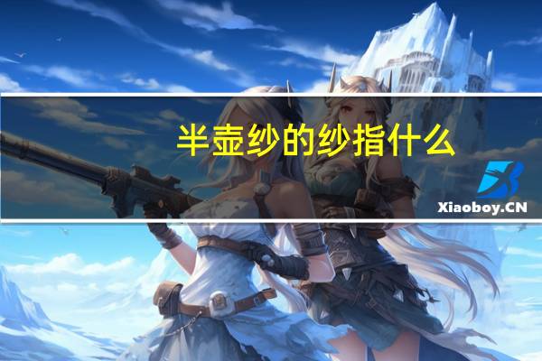 半壶纱的纱指什么（半壶纱的意思）