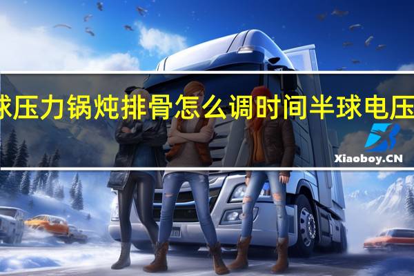 半球压力锅炖排骨怎么调时间 半球电压力锅好吗