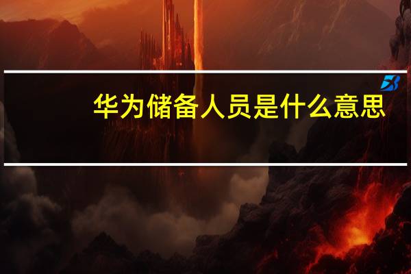 华为储备人员是什么意思