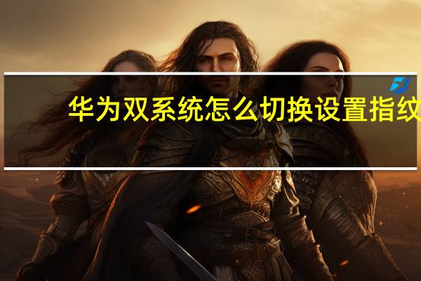华为双系统怎么切换设置指纹（华为双系统怎么切换）