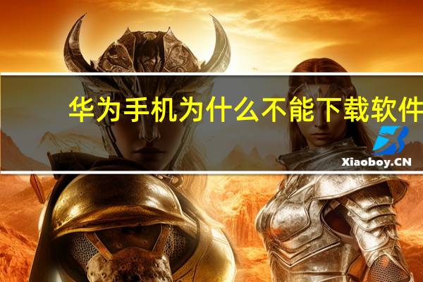 华为手机为什么不能下载软件(手机为什么不能下载软件)