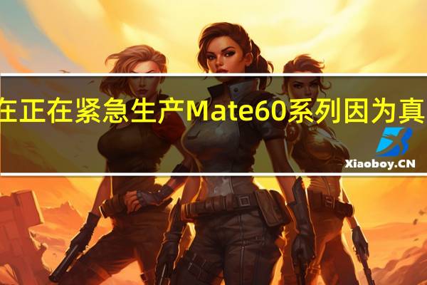 华为现在正在紧急生产Mate60系列因为真的是太抢手了