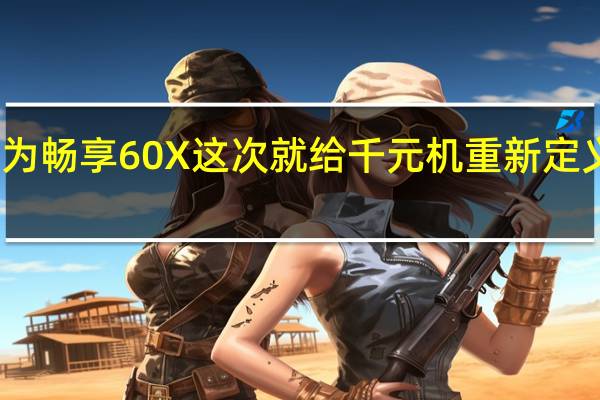 华为畅享60X这次就给千元机重新定义了标准
