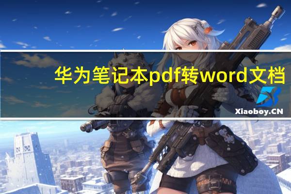 华为笔记本pdf转word文档（pdf转word文档）