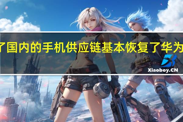 华为重整了国内的手机供应链基本恢复了华为旗舰该有的能力