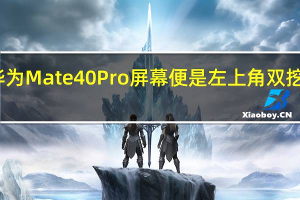 华为Mate40Pro屏幕便是左上角双挖孔设计