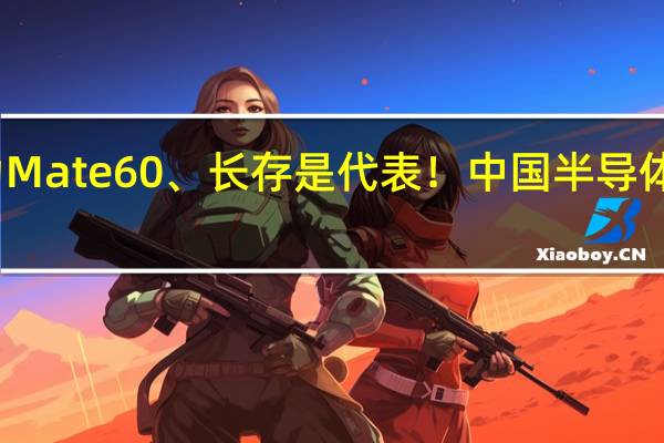 华为Mate 60、长存是代表！中国半导体行业理事：用14/28nm做出7nm产品