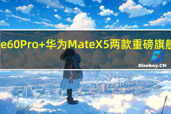 华为Mate60Pro+ 华为MateX5两款重磅旗舰上架开启预售