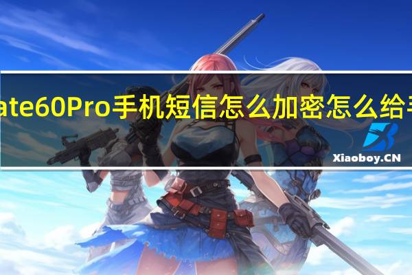 华为Mate60Pro手机短信怎么加密 怎么给手机短信加密