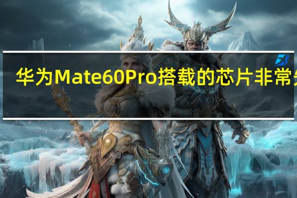 华为Mate60Pro搭载的芯片非常先进