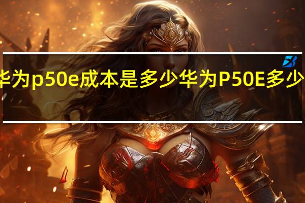 华为p50e成本是多少 华为P50E多少钱一台
