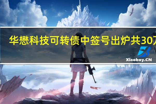 华懋科技可转债中签号出炉 共30万个