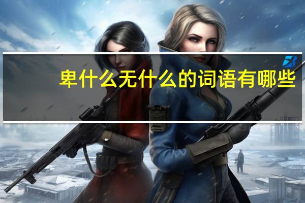 卑什么无什么的词语有哪些?