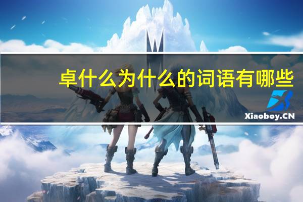 卓什么为什么的词语有哪些?