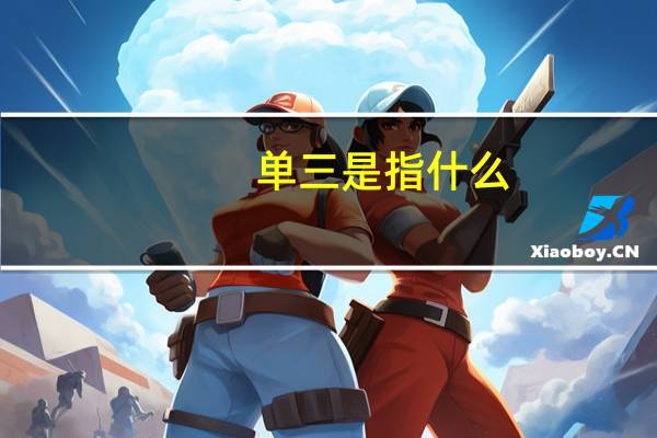 单三是指什么