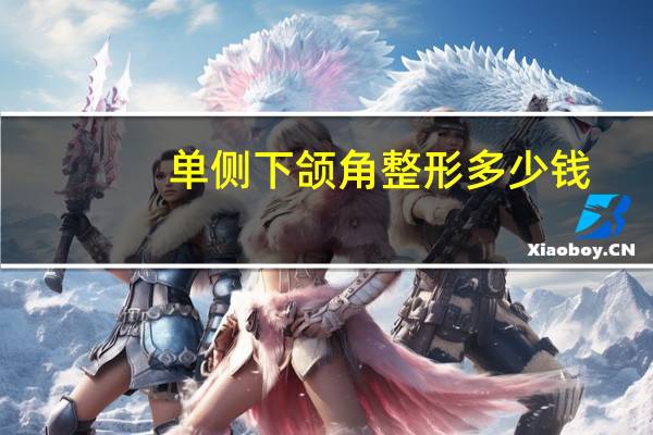 单侧下颌角整形多少钱，下颌角手术可以直切一边的脸吗