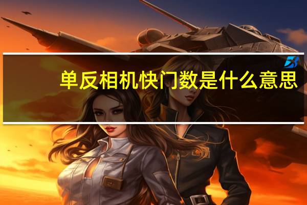 单反相机快门数是什么意思