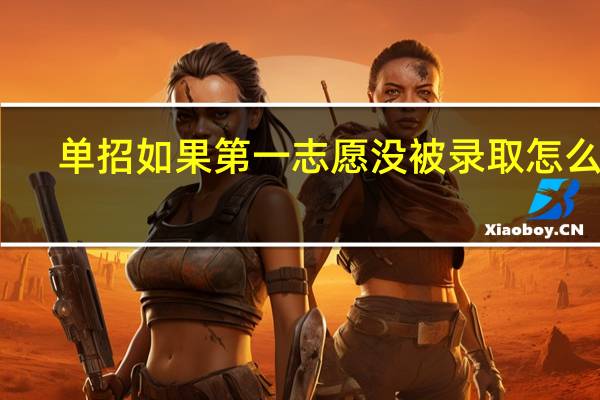 单招如果第一志愿没被录取怎么办