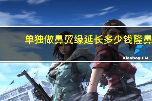 单独做鼻翼缘延长多少钱 隆鼻整形多少钱