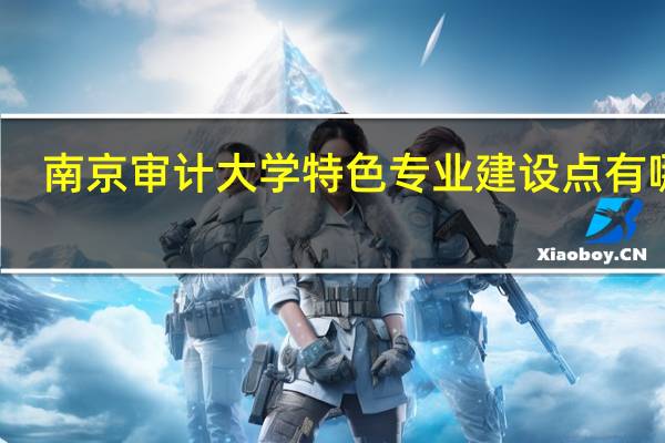 南京审计大学特色专业建设点有哪些