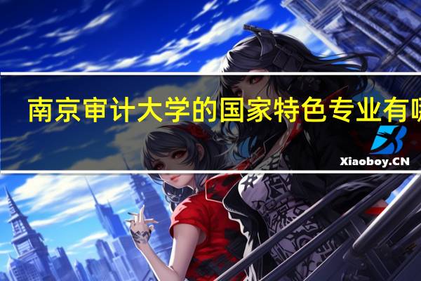 南京审计大学的国家特色专业有哪些