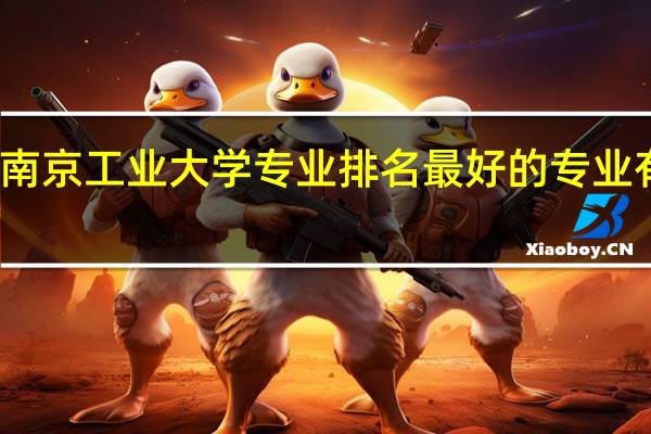 南京工业大学专业排名最好的专业有哪些