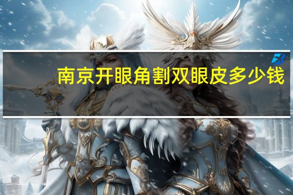 南京开眼角割双眼皮多少钱(开眼角割双眼皮的费用)