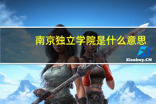 南京独立学院是什么意思