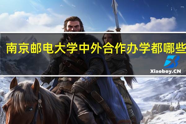 南京邮电大学中外合作办学都哪些专业