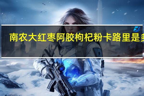 南农大 红枣阿胶枸杞粉卡路里是多少