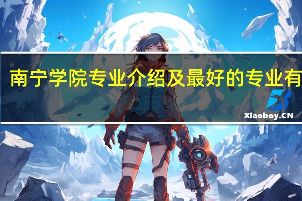 南宁学院专业介绍及最好的专业有哪些