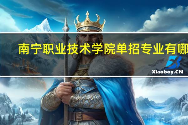 南宁职业技术学院单招专业有哪些