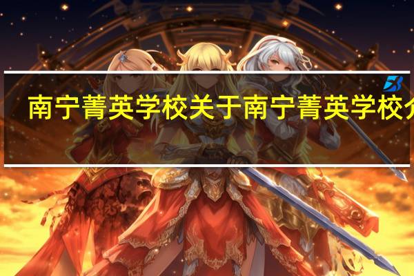 南宁菁英学校关于南宁菁英学校介绍