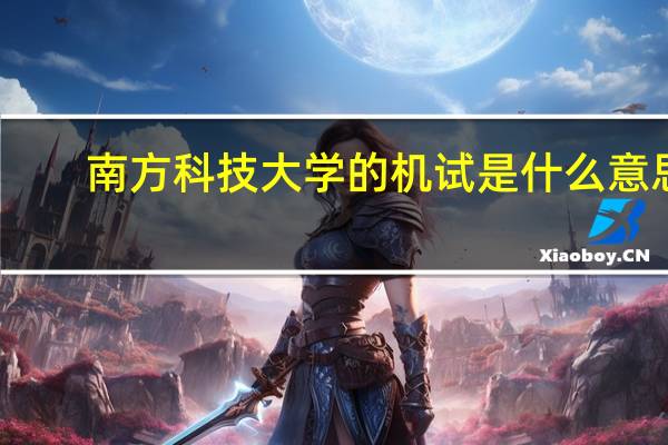 南方科技大学的机试是什么意思