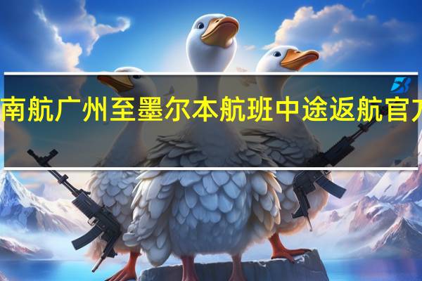 南航广州至墨尔本航班中途返航 官方回应：液压系统故障