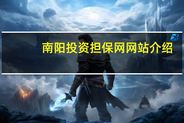 南阳投资担保网网站介绍
