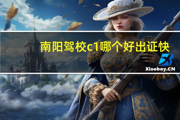 南阳驾校c1哪个好出证快