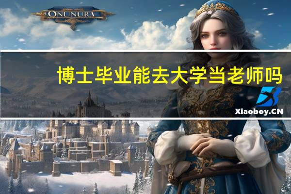 博士毕业能去大学当老师吗