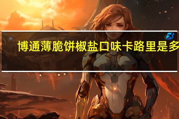 博通 薄脆饼椒盐口味卡路里是多少