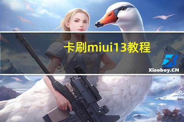 卡刷miui13教程(卡刷教程)