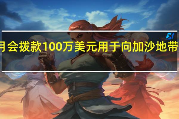 卡塔尔红新月会拨款100万美元 用于向加沙地带提供人道主义援助