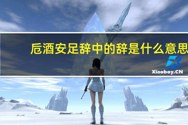 卮酒安足辞中的辞是什么意思