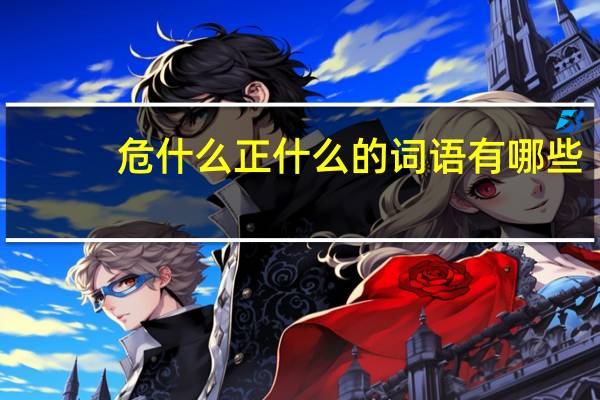 危什么正什么的词语有哪些?