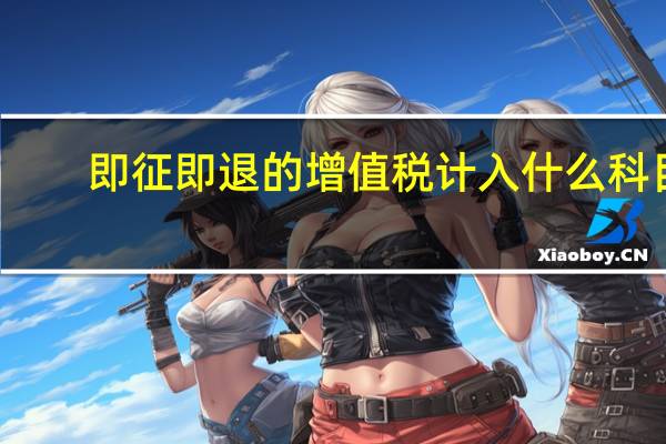 即征即退的增值税计入什么科目(即征即退的增值税如何账务处理)