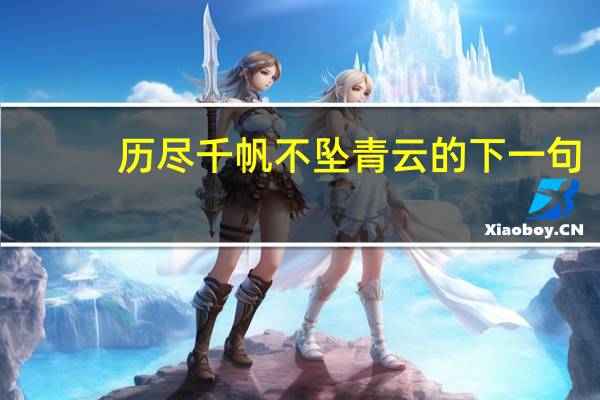 历尽千帆不坠青云的下一句（历尽千帆不坠青云意思）