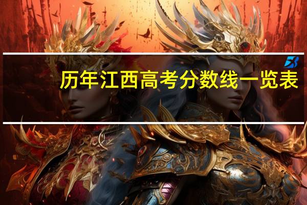 历年江西高考分数线一览表