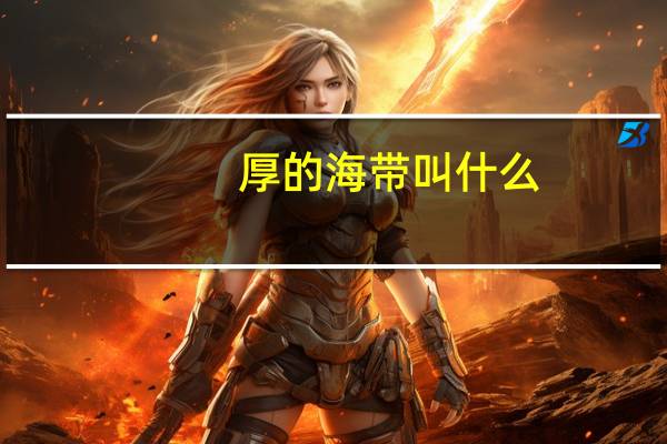 厚的海带叫什么
