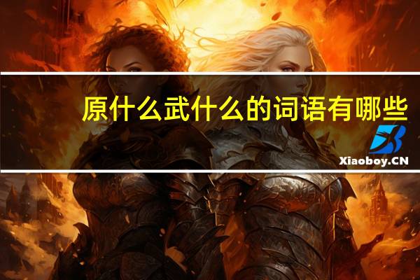 原什么武什么的词语有哪些?