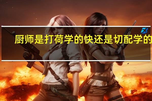 厨师是打荷学的快还是切配学的快