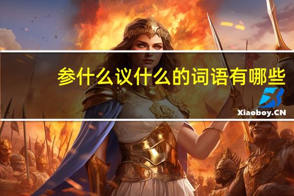 参什么议什么的词语有哪些?